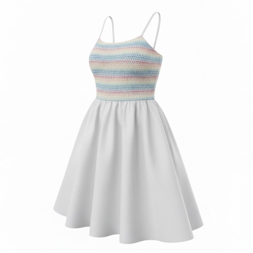 NWT Abercrombie & Fitch Strapless Dress with Rainbow Top Trevor Project - Size S
